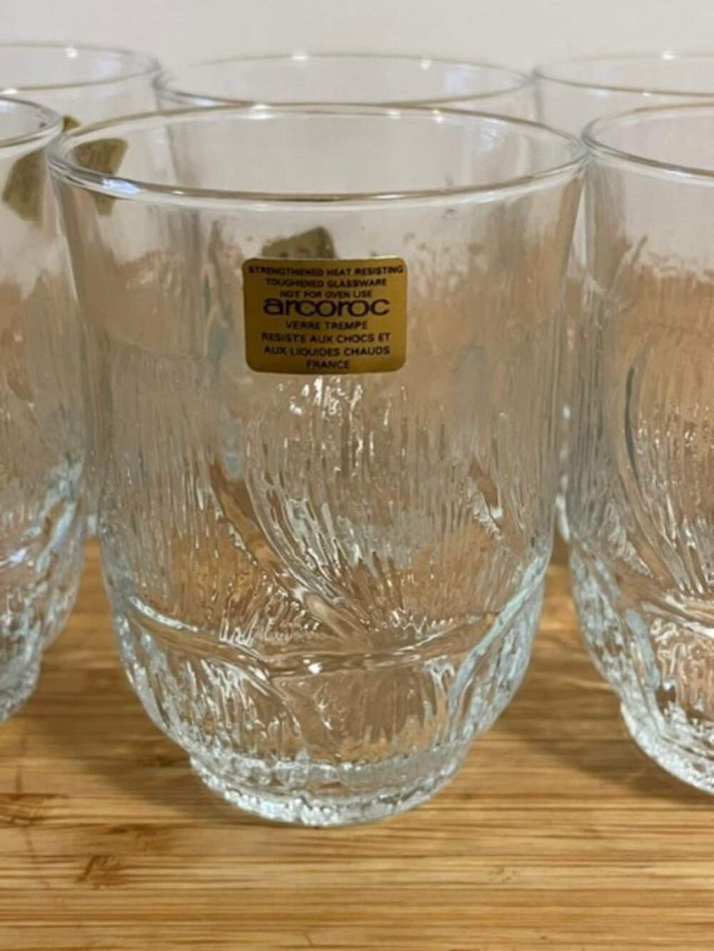 Vintage shot glasses - 6 oz - Arcoroc Fleur
